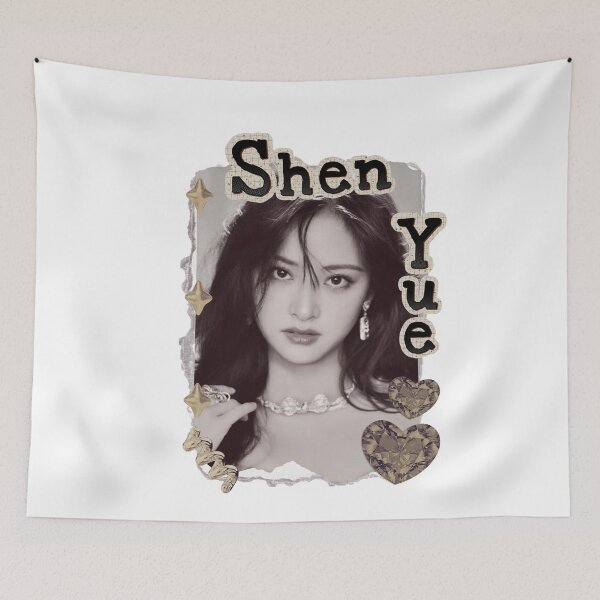 Item preview, Shen Yue (沈月) Chinese Actress Art Chinese Celebrity Illustration Scrapbook Collage Cozy Y2K Vintage Design designed and sold by HELL0WBELLO.