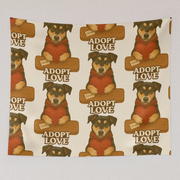 Item preview, Adopt Love – A Gentle Reminder from a Rescue Dog designed and sold by Tiny Joy World.