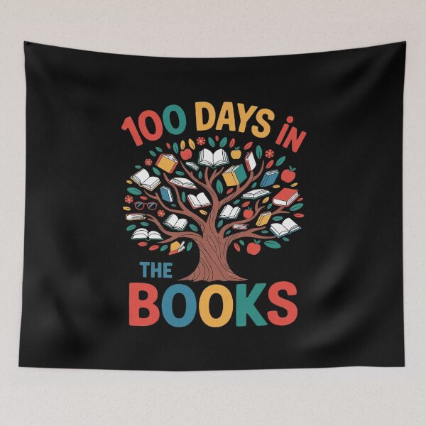 Item preview, 100 Days in the Books Reading Teacher 100th Day of School  designed and sold by CombatTask.