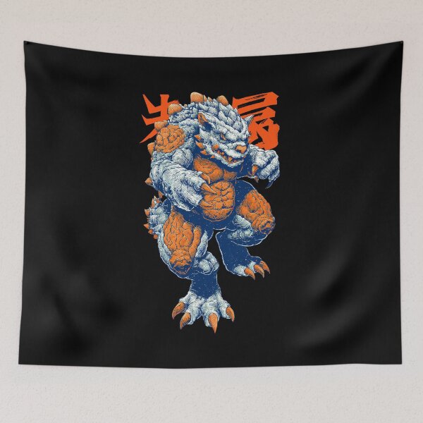 Item preview, Armored Stone Kaiju – Retro Japanese Monster Art designed and sold by VYNROX.
