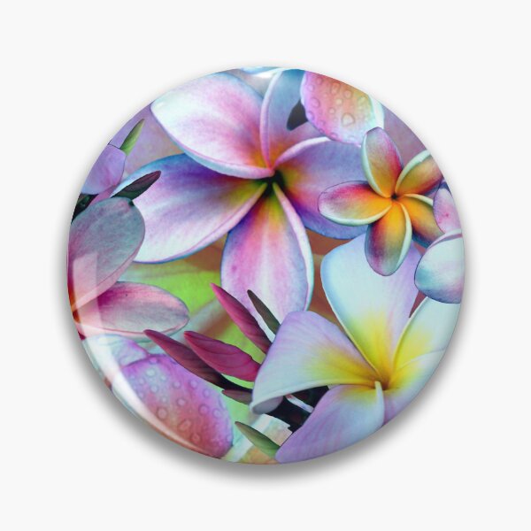 Artikelvorschau, Regenbogen Plumeria entworfen und verkauft von MoodyMuseArt.