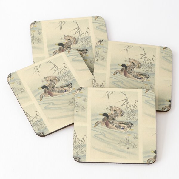 Item preview, Three Ducks in Shallow Water With Reed by Ohara Koson : Japanese Poster designed and sold by artofuniverse.