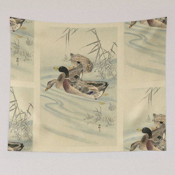 Item preview, Three Ducks in Shallow Water With Reed by Ohara Koson : Japanese Poster designed and sold by artofuniverse.