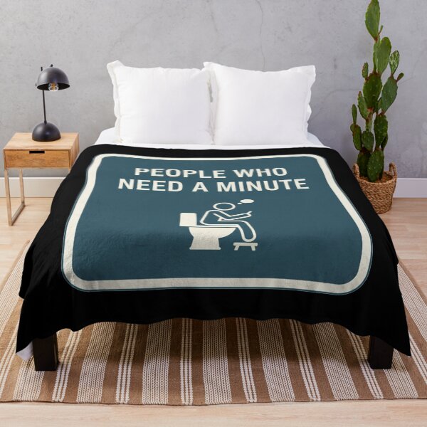 Item preview, People Who Need A Minute Funny Bathroom Humor Sign designed and sold by Owcomm.