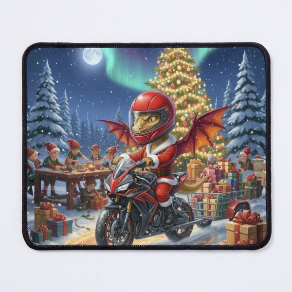 Item preview, Dragon Santa Motorcycle Speed Art designed and sold by Good-moods.