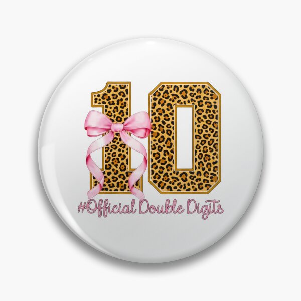 Item preview, 10th Birthday Girl Pink Coquette Bow Leopard 10 Year Old 2016 designed and sold by QUOTABLE STICKERS.