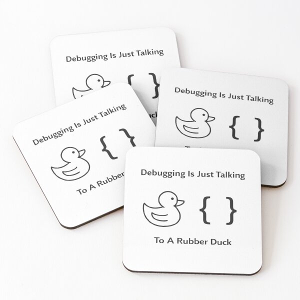 Item preview, Debugging Is Just Talking To Rubber Duck Meme designed and sold by techy-rrr.