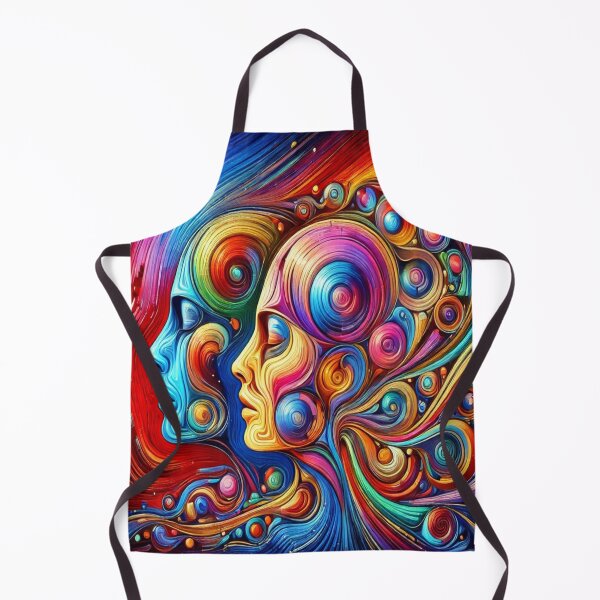 Item preview, Colorful Minds in Motion – Abstract Dual Profile with Swirls, Emotion & Psychedelic Flow designed and sold by FotoworldEdel.