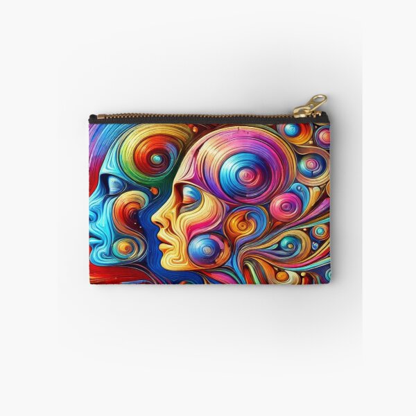 Item preview, Colorful Minds in Motion – Abstract Dual Profile with Swirls, Emotion & Psychedelic Flow designed and sold by FotoworldEdel.