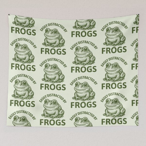 Item preview, Easily Distracted By Frogs Funny Frog Lover designed and sold by KLArtzStore.