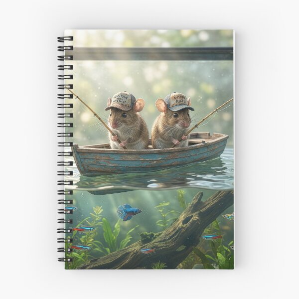 Item preview, Two Mice Fishing in Aquarium designed and sold by Tridentulus.