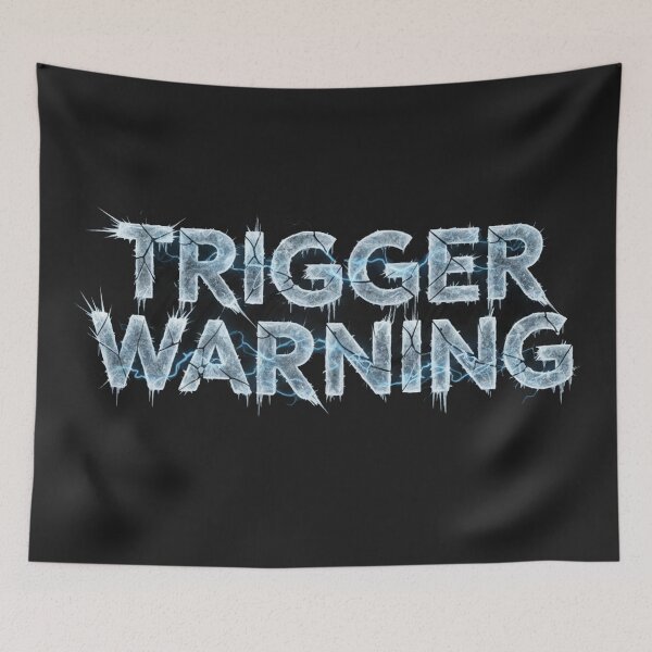 Item preview, Trigger Warning Icy Frozen Lightning Text designed and sold by Owcomm.