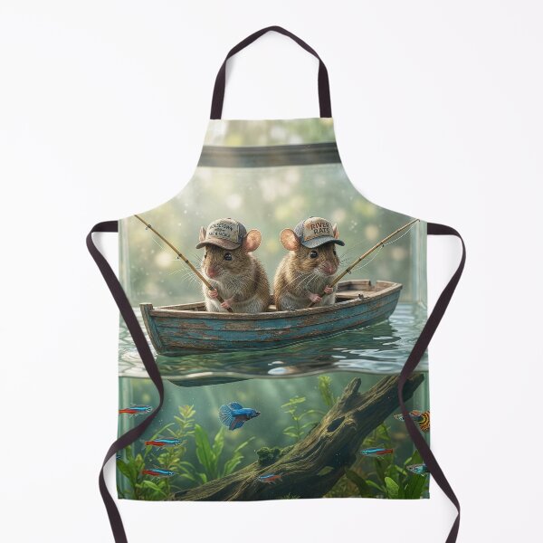 Item preview, Two Mice Fishing in Aquarium designed and sold by Tridentulus.