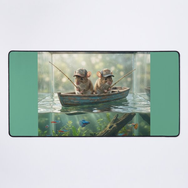 Item preview, Two Mice Fishing in Aquarium designed and sold by Tridentulus.