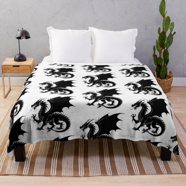 Item preview, Drawing of heraldic black dragon design designed and sold by NivyasArtistry.