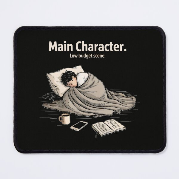 Item preview, Main Character Low Budget Scene Design with Minimalist Sleep Setup and Emotional Vibe designed and sold by SplashTastic.