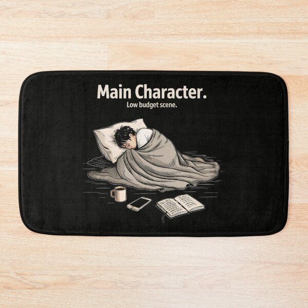 Item preview, Main Character Low Budget Scene Design with Minimalist Sleep Setup and Emotional Vibe designed and sold by SplashTastic.