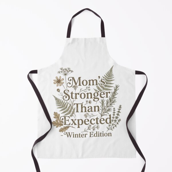 Item preview, Mom's Stronger Than Expected Winter Edition Botanical Floral Fern Wildflower Nature Vintage Boho Cottagecore Strong Mother Quote Gift designed and sold by anass002.