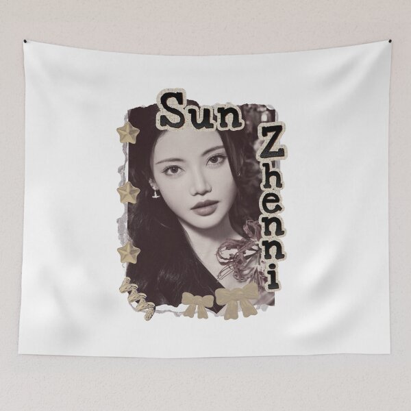 Item preview, Sun Zhenni (孙珍妮) Chinese Actress Art Chinese Celebrity Illustration Scrapbook Collage Cozy Y2K Vintage Design designed and sold by HELL0WBELLO.