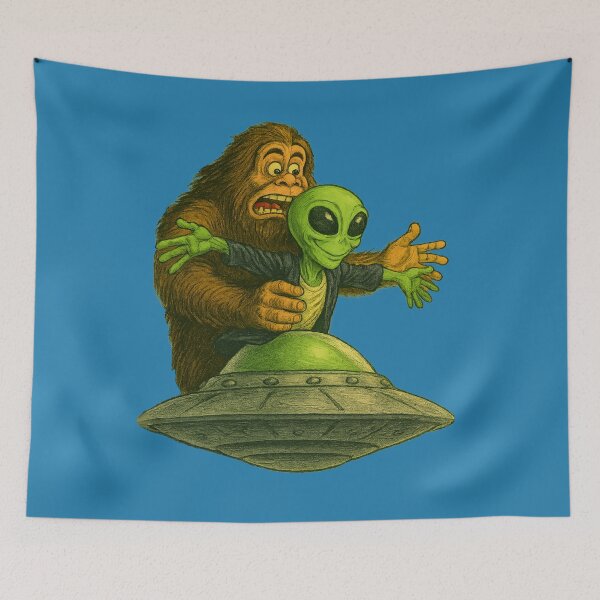 Item preview, Sasquatch & Space Dude designed and sold by Cats and Other Things.