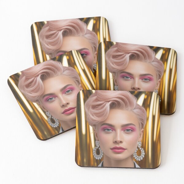 Item preview, Fashionable portrait of a woman with a glossy background designed and sold by BenCoStyle.