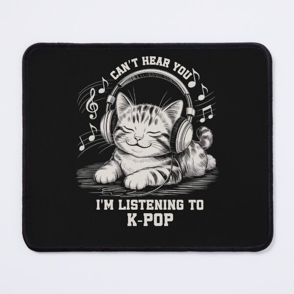 Item preview, K-Pop Cat PNG, Cute Cat Listening to K-Pop Shirt Design, Music Lover Sublimation, Headphones Kitty Art for Teens & K-Pop Fans designed and sold by DigitalArtByNow.