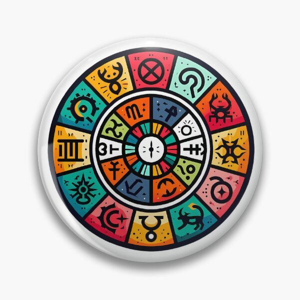 Item preview, Colorful Zodiac Wheel All 12 Signs Astrology designed and sold by DrawDrip.