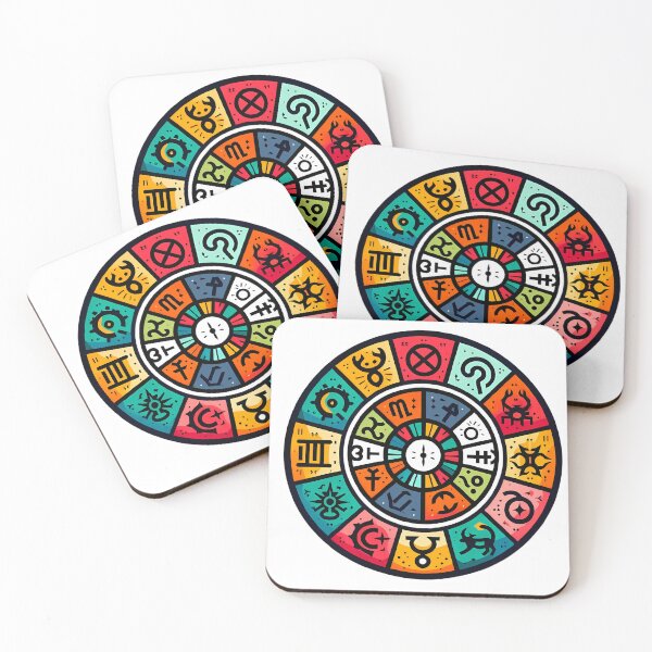 Item preview, Colorful Zodiac Wheel All 12 Signs Astrology designed and sold by DrawDrip.