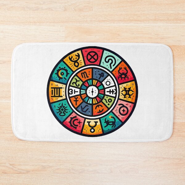 Item preview, Colorful Zodiac Wheel All 12 Signs Astrology designed and sold by DrawDrip.