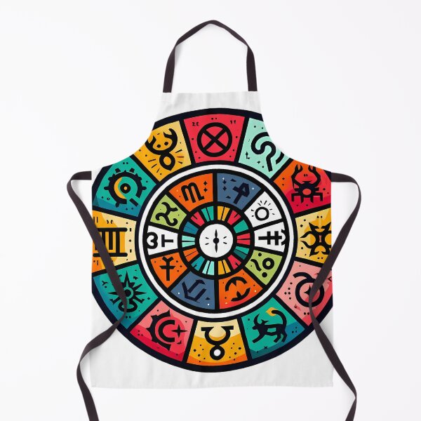 Item preview, Colorful Zodiac Wheel All 12 Signs Astrology designed and sold by DrawDrip.