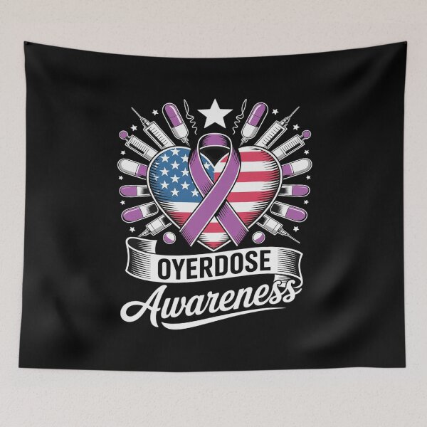 Item preview, August Overdose Awareness Purple Ribbon Drug Addiction  designed and sold by CombatTask.