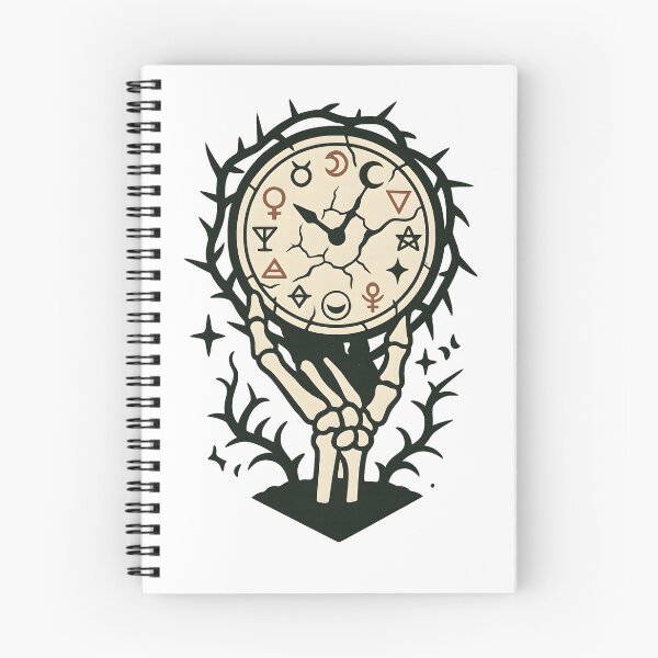 Item preview, Occult Timekeeper – Skeletal Hand Holding Arcane Clock designed and sold by The Spooky Duck.