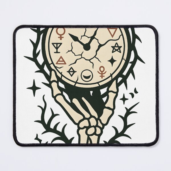 Item preview, Occult Timekeeper – Skeletal Hand Holding Arcane Clock designed and sold by The Spooky Duck.