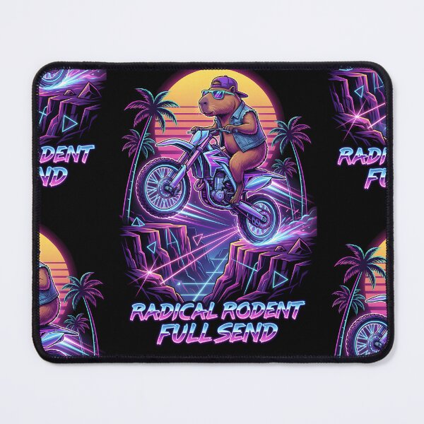 Item preview, Radical Rodent Pinball Wizard – Neon Retro Arcade Art designed and sold by Neon_Soraya.