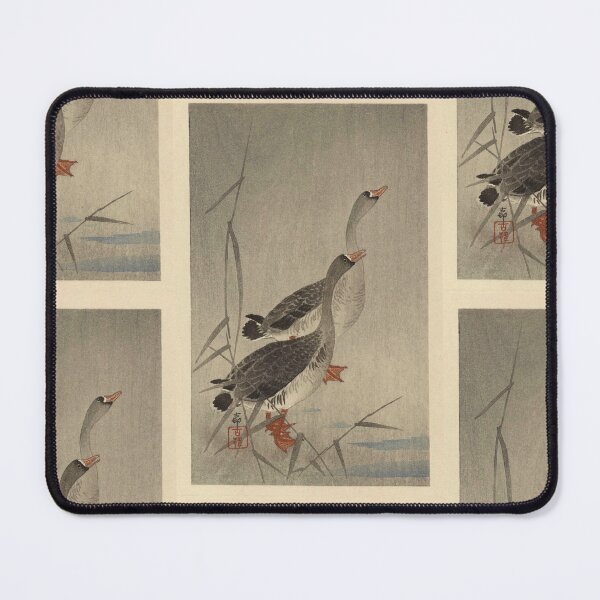 Item preview, Two Geese by Ohara Koson : Tranquil Shin Hanga Japanese Poster designed and sold by artofuniverse.