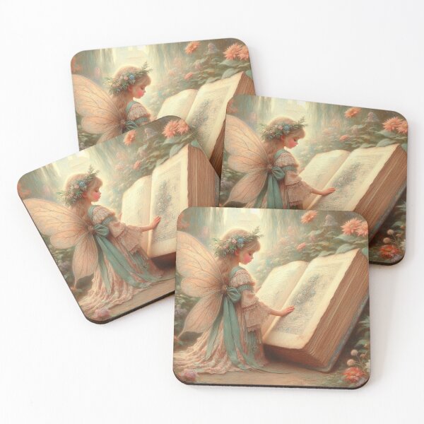 Item preview, Whimsical Fairy Reading A Giant Book | Fairy Art designed and sold by Nicole-Cherie.