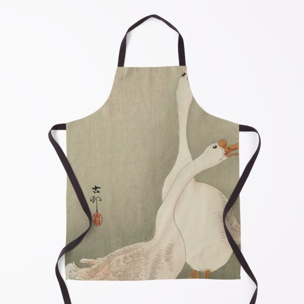 Item preview, Two Geese Style 2 by Ohara Koson : Japandi Wall Art Japanese Poster designed and sold by artofuniverse.