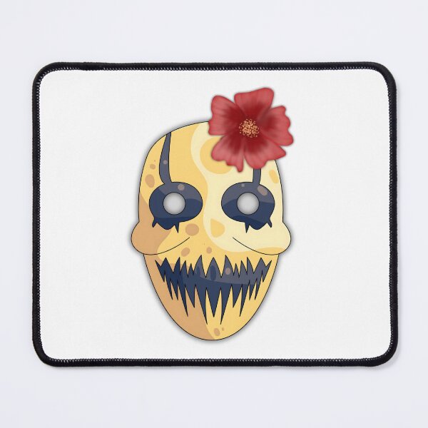 Item preview, Creepy Horror Mask with Red Flower – Spooky Aesthetic Art designed and sold by Horrify.