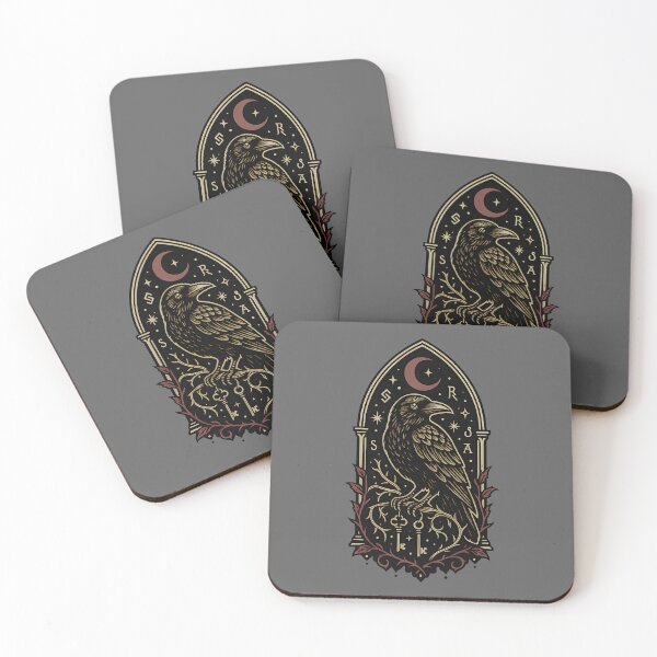 Item preview, Occult Raven – Moonlit Gothic Crow with Keys & Arcane Symbols designed and sold by The Spooky Duck.