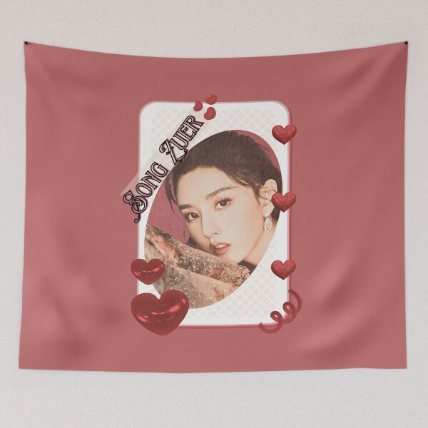Item preview, Song Zuer (宋祖儿)) Portrait Chinese Actress Art Chinese Celebrity Illustration portrait illustration Red Aesthetic Collage Design designed and sold by AJUNICE STUDIO.