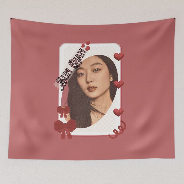 Item preview, Sun Qian (孙千) Portrait Chinese Actress Art Chinese Celebrity Illustration portrait illustration Red Aesthetic Collage Design designed and sold by AJUNICE STUDIO.
