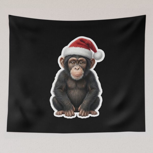 Item preview, Charming chimpanzee in festive mode designed and sold by DAGHO.