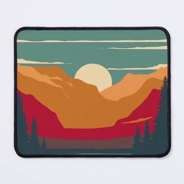 Item preview, Retro Sunset Valley Vintage Nature Illustration – 1970s T-Shirt Graphic designed and sold by Articooler.
