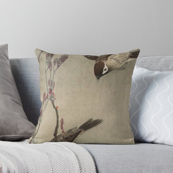 Item preview, Two Sparrows by Ohara Koson : Shin Hanga Nature Study Japanese Poster designed and sold by artofuniverse.