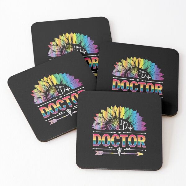 Item preview, Womens Doctor Costume Half Sunflower Rainbow Flag Job Proud LGBT  designed and sold by MythWoot.