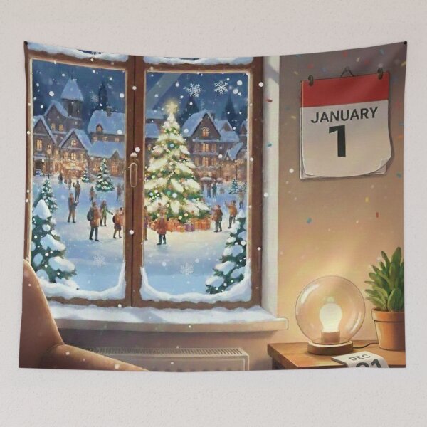 Item preview, From December 31 to January 1 – A Cozy New Year Moment designed and sold by Y-MOONSTAR.