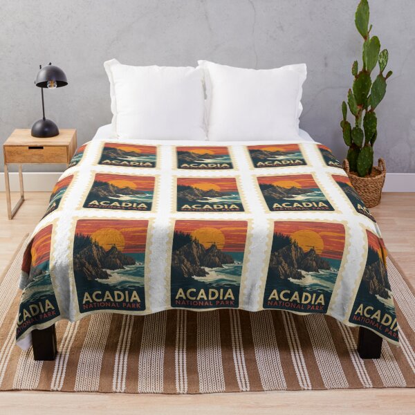 Item preview, Acadia National Park | Coastal Mountain Landscape Illustration designed and sold by KiValuate.