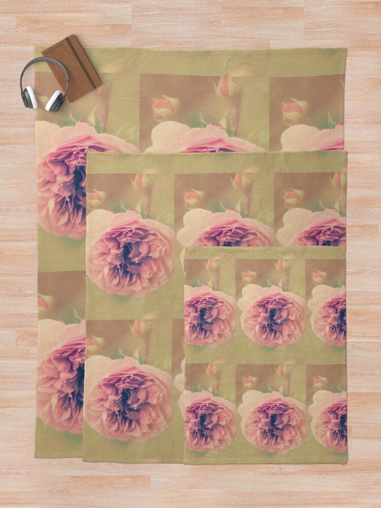 Thumbnail 5 of 6, Throw Blanket, Vintage Roses designed and sold by Kacharava.
