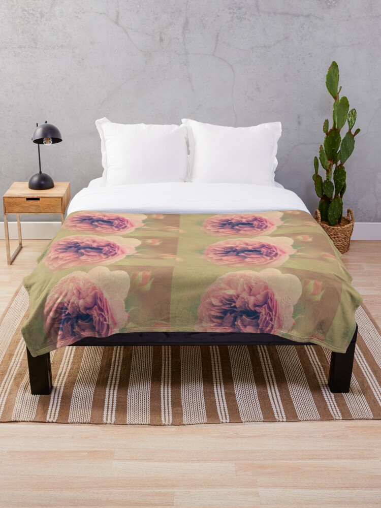Thumbnail 1 of 6, Throw Blanket, Vintage Roses designed and sold by Kacharava.