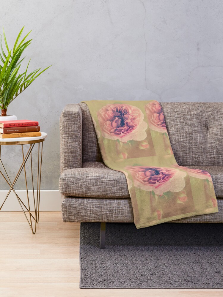 Thumbnail 2 of 6, Throw Blanket, Vintage Roses designed and sold by Kacharava.